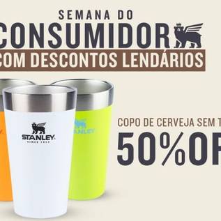 Imagem de Última chance de garantir uma garrafa ou copo Stanley com desconto do mês do consumidor