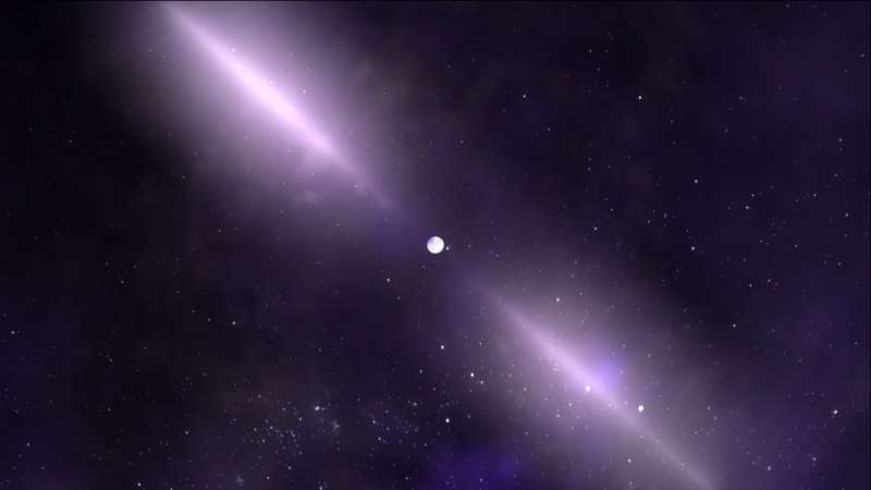 representação-artística-de-um-pulsar