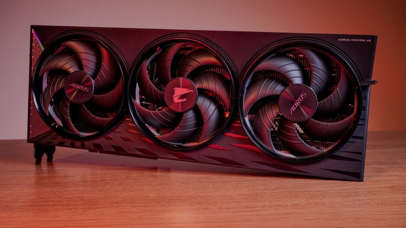 Corpo da AORUS Radeon RX 9070 XT Elite