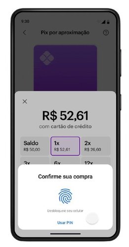 Nubank agora tem Pix por aproximação