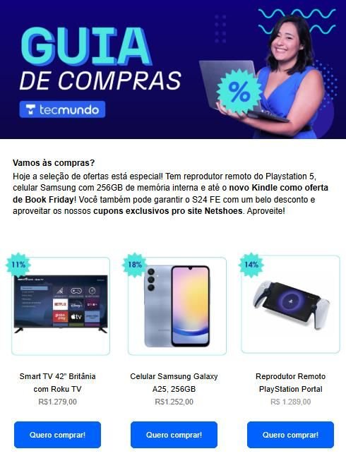 TecMundo lança newsletter de ofertas