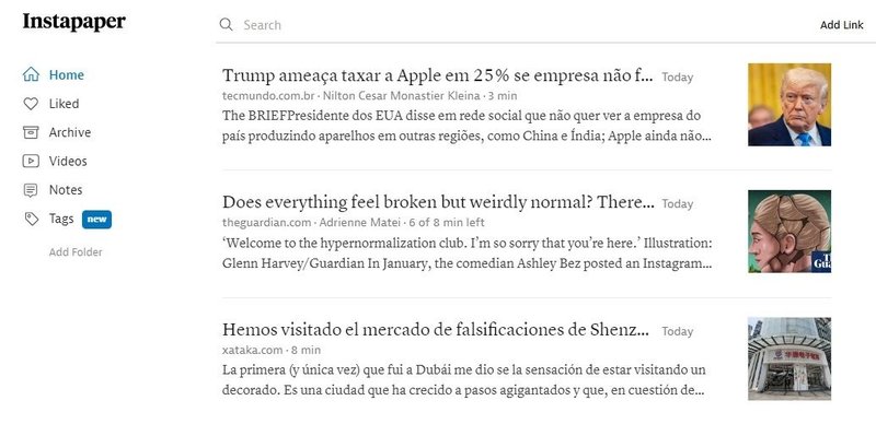 o app instapaper