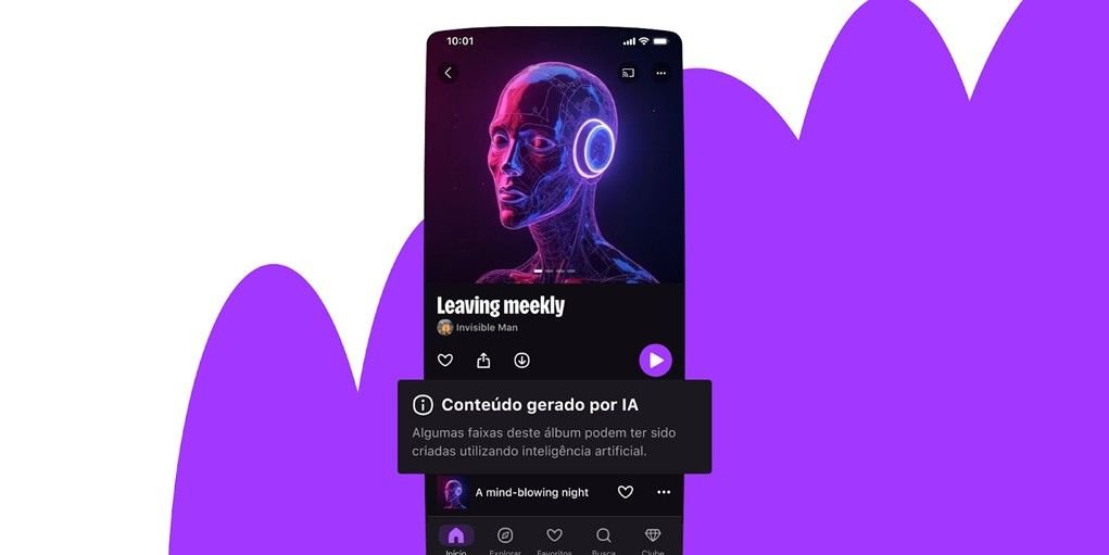 Deezer começa a colocar tag em músicas geradas 100% por IA Deezer começa a colocar tag em músicas geradas 100% por IA