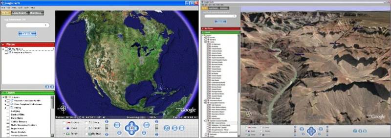 google-earth-2005-interface