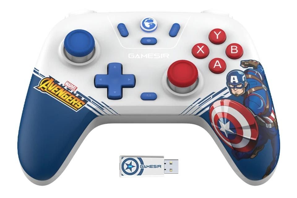 GameSir X3 Pro do Deadpool, GameSir G8 Plus do Thanos e mais edições inspiradas na Marvel; confira 10 GameSir-Nova-Lite-Capitao-America-960x640.jpg