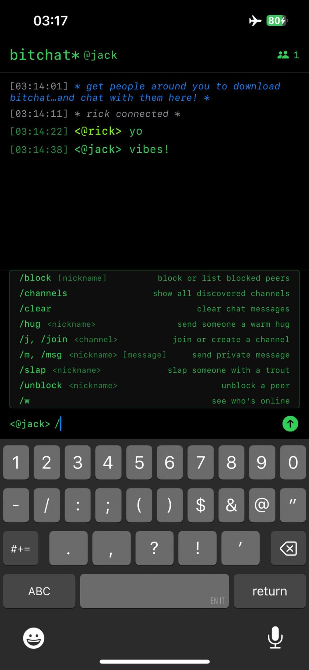 Aplicativo de mensagens Bluetooth dispensa internet e funciona com Bluetooth 2 print-de-tela-app-bitchat