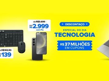 Galaxy S24, Moto G35, Smart TV TCL e mais com até 70% OFF no Dia da tecnologia no Mercado Livre