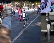 Robô humanóide que caminhou pelas ruas de cidade paranaense custa mais de R$ 400 mil; confira