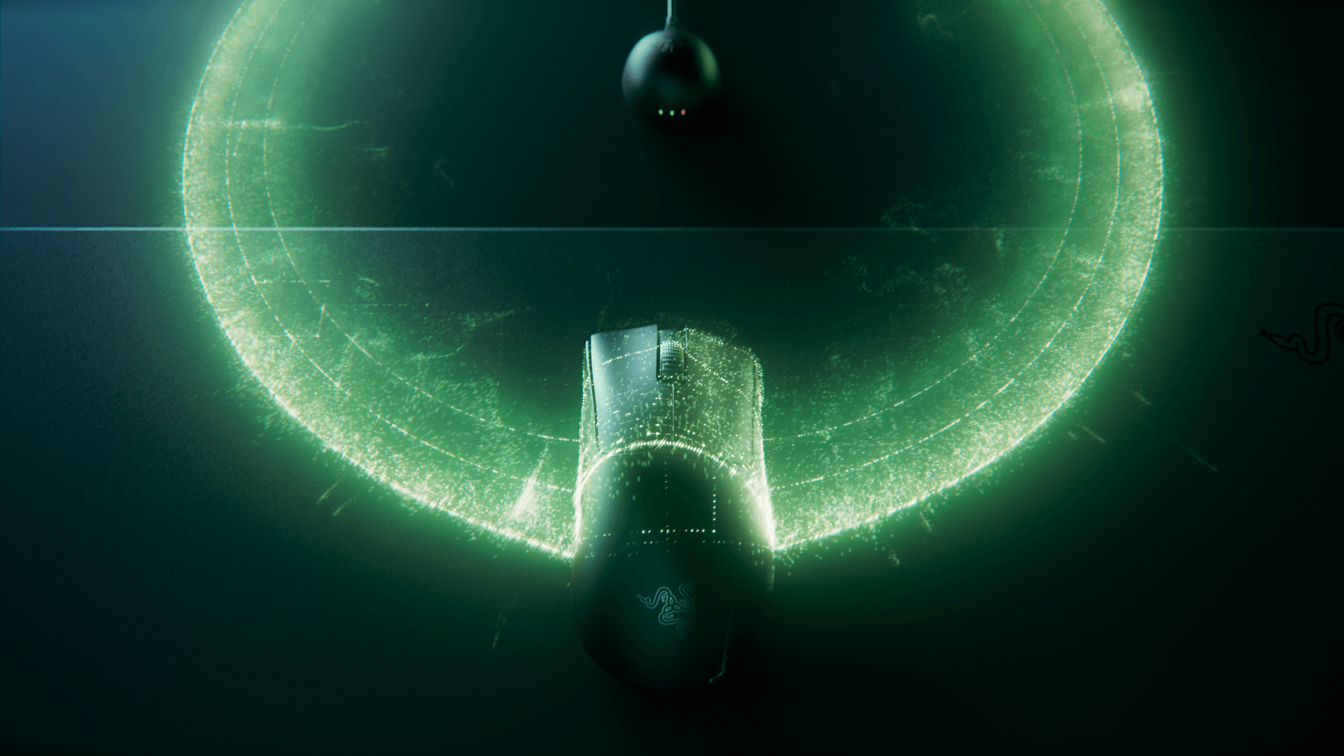 Mouse Razer DeathAdder V4 Pro branco, destacando seu design leve e a marca Razer.
