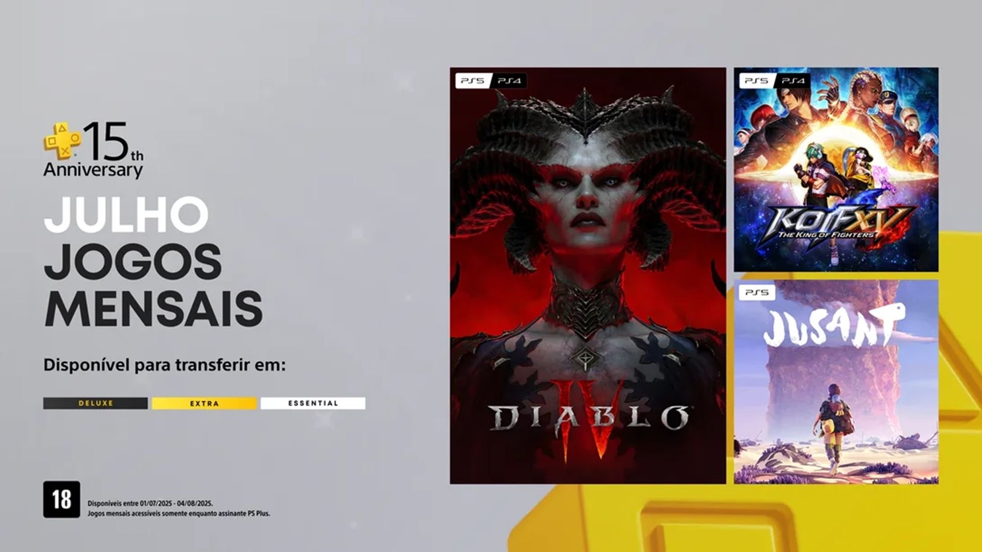 Remoção de jogos do PS Plus em agosto de 2025 é confirmada 4 Diablo IV e outros títulos já estão disponíveis para assinantes do PS Plus Essential em julho.