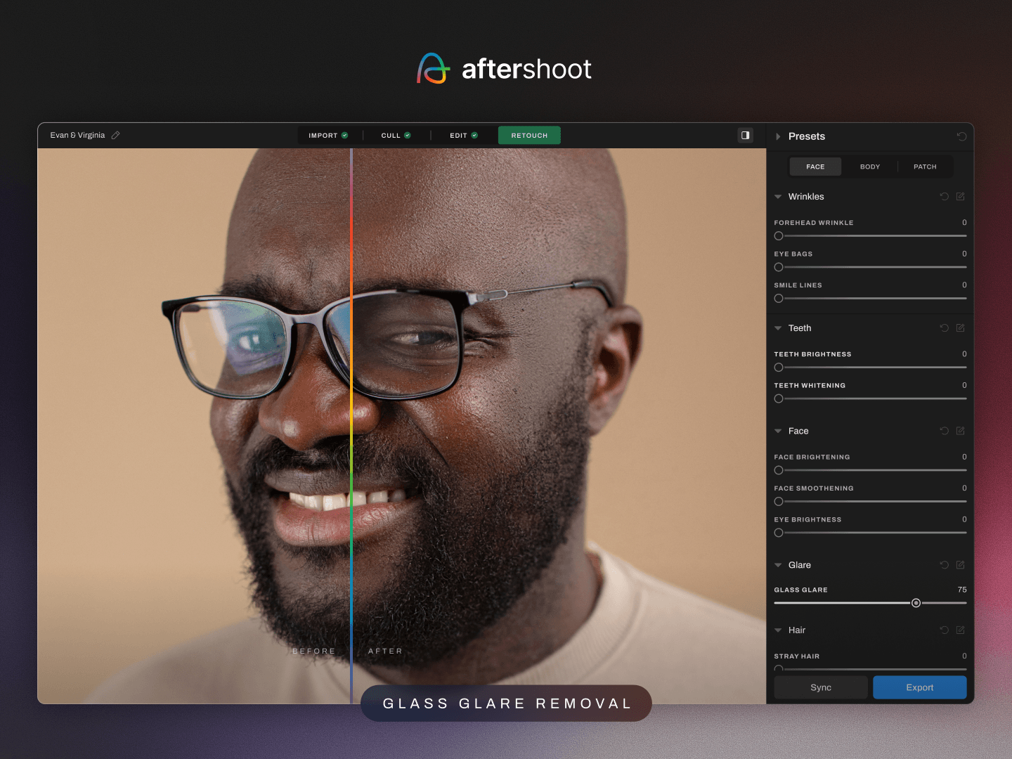 Retoque com IA: novo software gratuito faz 'maquiagem' natural de fotos e retratos A Aftershoot lançou hoje (15) o “Retoque com IA”, uma nova ferramenta de edição de imagens alimentada com inteligência artificial que oferece retoques mais naturais e precisos às fotografias. A funcionalidade, até então estava disponível para um pequeno grupo de usuários, em modo beta, permite realizar diversos ajustes. tela-do-programa-retoque-com-ia