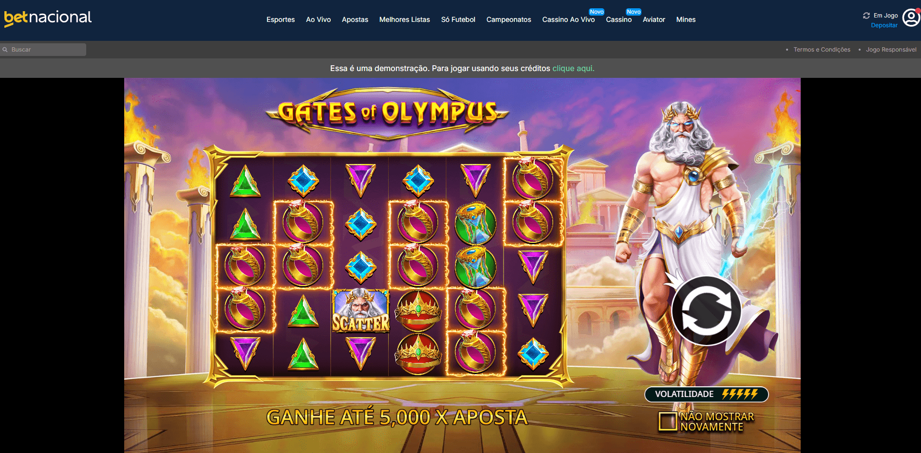 Cassino Betnacional: análise de plataforma e jogos disponíveis 3 gates of olympus betnacional