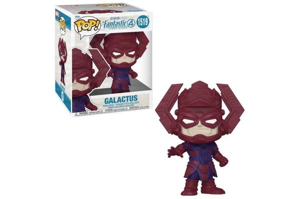 Quarteto Fantástico: Primeiros Passos tem linha de Funkos Pop! já disponível na Amazon; confira O novo filme Quarteto Fantástico: Primeiros Passos chegou aos cinemas em 24 de julho e marca o início da aguardada Fase 6 do Universo Cinematográfico Marvel. Com ambientação retrofuturista e situado na Terra 828, a produção apresenta a Primeira Família da Marvel em um formato inédito, misturando ficção científica e nostalgia em uma trama independente, com foco em personagens bem definidos e uma história autocontida. funko-pop-galactus-quarteto-fantastico.jpg