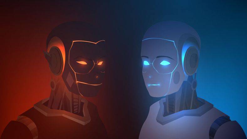ilustracao-com-um-robo-azul-e-outro-vermelho
