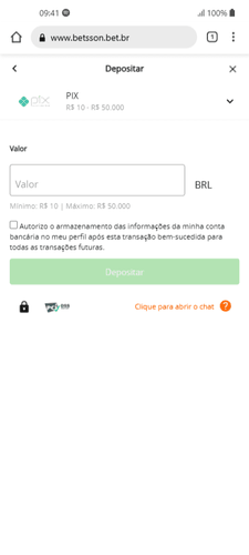 betsson depósito pix