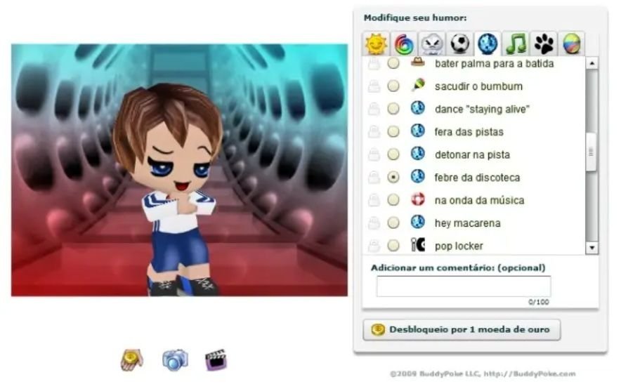 Que fim levou o BuddyPoke, os avatares animados que eram febre no Orkut? O Orkut foi uma rede social que marcou o público brasileiro: foi a primeira plataforma digital que foi uma unanimidade no país, dominando o cotidiano digital de pessoas de todas as idades ao lado do MSN Messenger (depois Windows Live Messenger) para bate-papo. Que fim levou o BuddyPoke, os avatares animados que eram febre no Orkut?