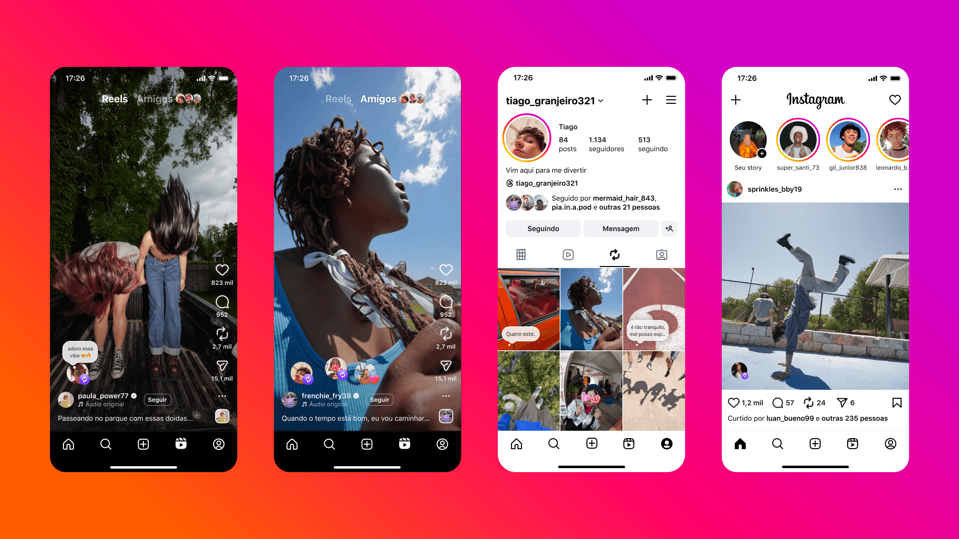 Instagram ganha várias novidades, inclusive repost de Reels no feed O Instagram anunciou nesta quarta-feira (06) um conjunto de novidades que prometem aproximar ainda mais os usuários de seus amigos na rede social. Entre os destaques estão melhorias no feed do Reels e o novo Mapa de Amigos, que permite compartilhar sua localização ativa mais recente com seguidores mútuos. instagram