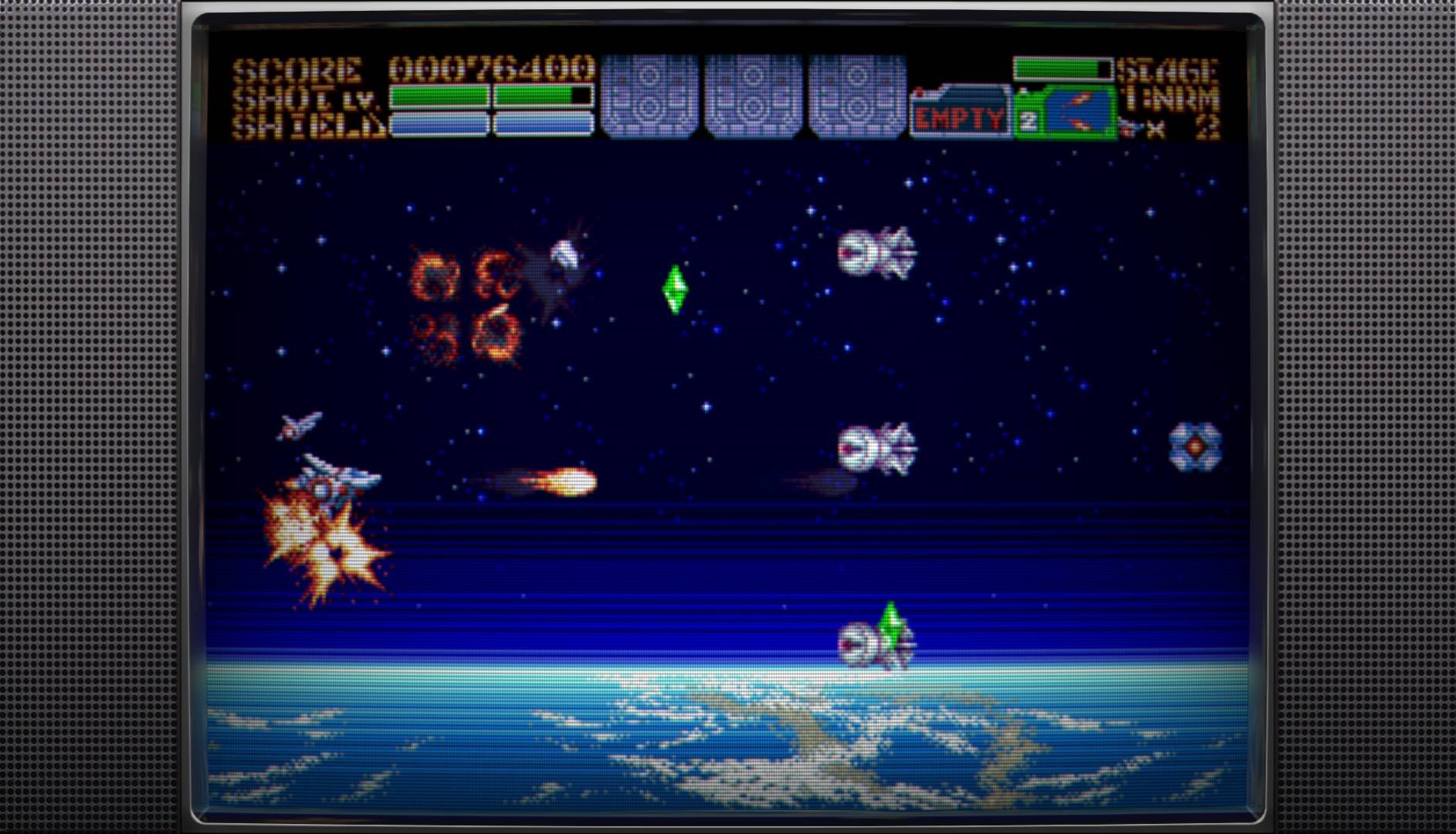 Review: Earthion é o novo jogo de navinha no estilo Mega Drive que vai te fazer viajar no tempo Conhecido por criar trilhas sonoras que parecem ter saído direto de um fliperama dos anos 90, Yuzo Koshiro é praticamente um patrimônio dos games retrô. Depois de participar da Retrocon aqui no Brasil e mexer com o coração dos nostálgicos, ele está de volta com uma nova aventura: Earthion, um shoot‘em up que parece ter sido tirado direto do Mega Drive — só que agora, disponível no PC via Steam. earthion-gameplay.jpg