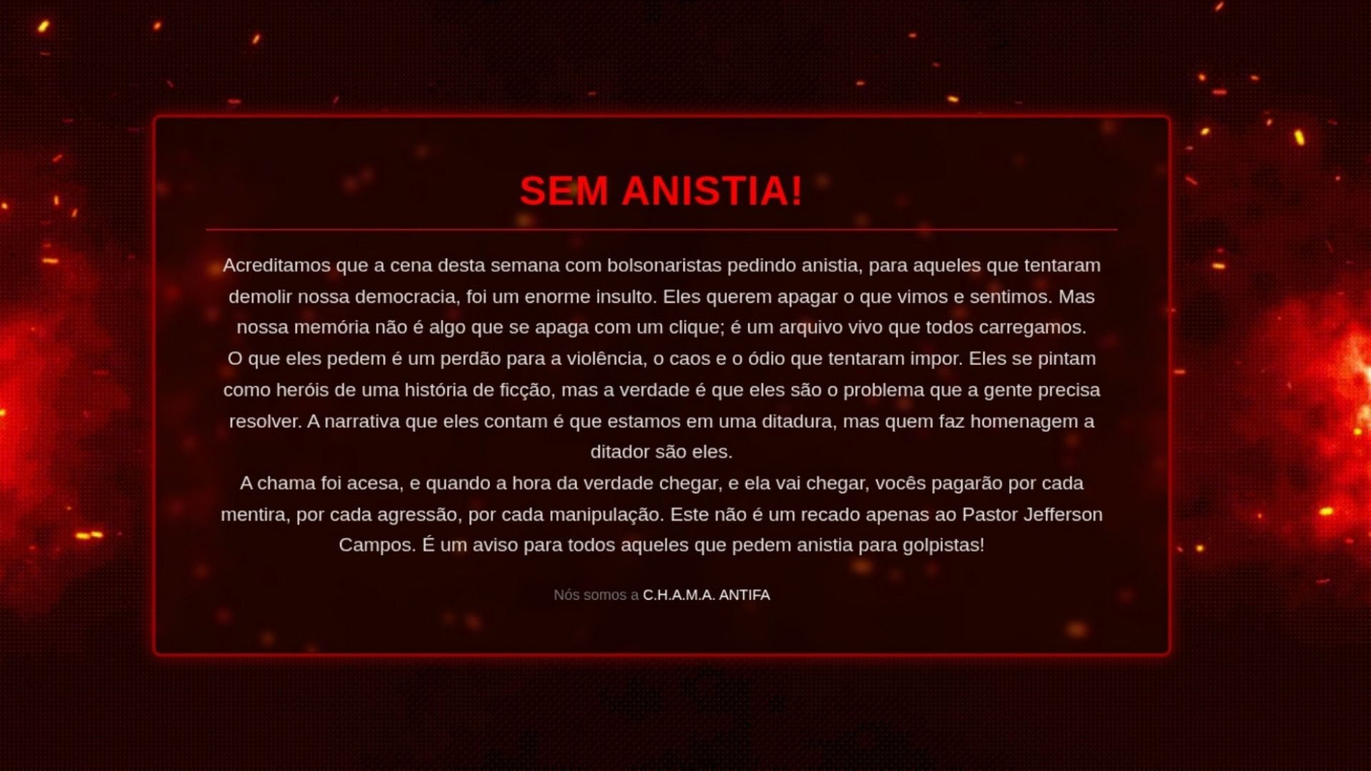 'Sem anistia': deputados do PL têm sites hackeados por grupo antifascista