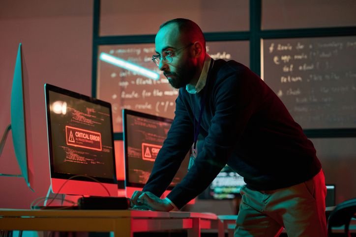 homem-mexendo-em-computador-com-alerta-na-tela