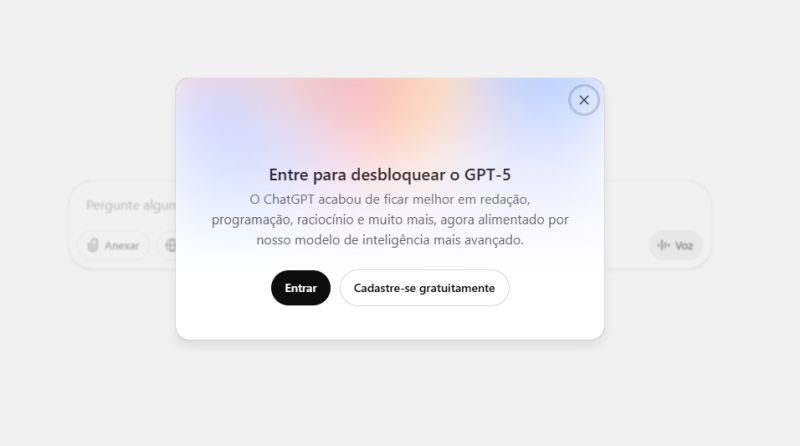 OpenAI reativa modelos antigos do ChatGPT após queixas sobre o GPT-5 2 tela-inicial-do-chatgpt