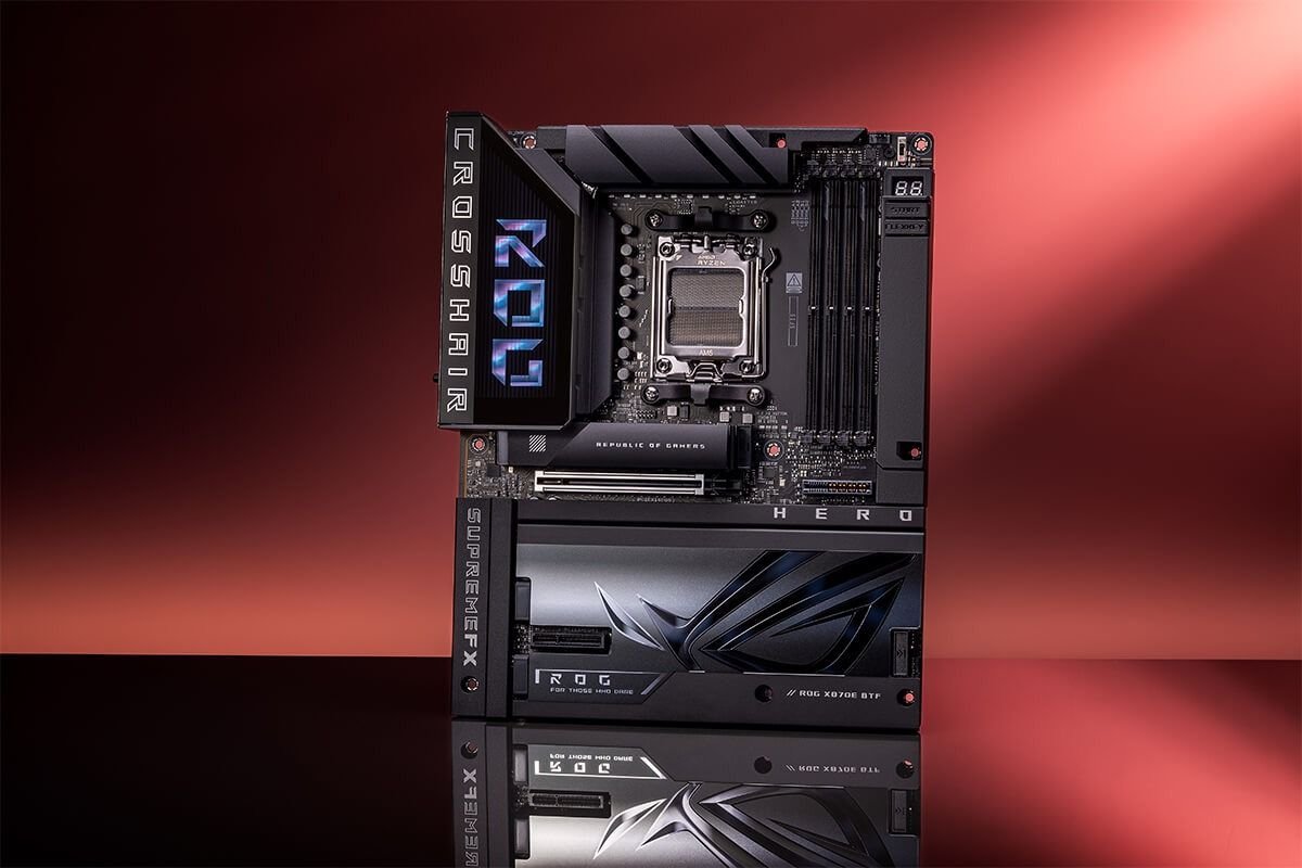 Crosshair X870E: Asus lança 1ª placa-mãe AM5 entusiasta com conectores escondidos Após alguns meses de espera, a Asus anunciou finalmente a chegada de uma placa-mãe entusiasta com a tecnologia BTF. A nova ROG Crosshair X870E HERO BTF é o primeiro modelo topo de linha com chipset da AMD e soquete AM5 a receber o recurso BTF, que esconde os conectores da mainboard na parte traseira. asus-lança-placa-mae-amd-com-conectores-escondidos
