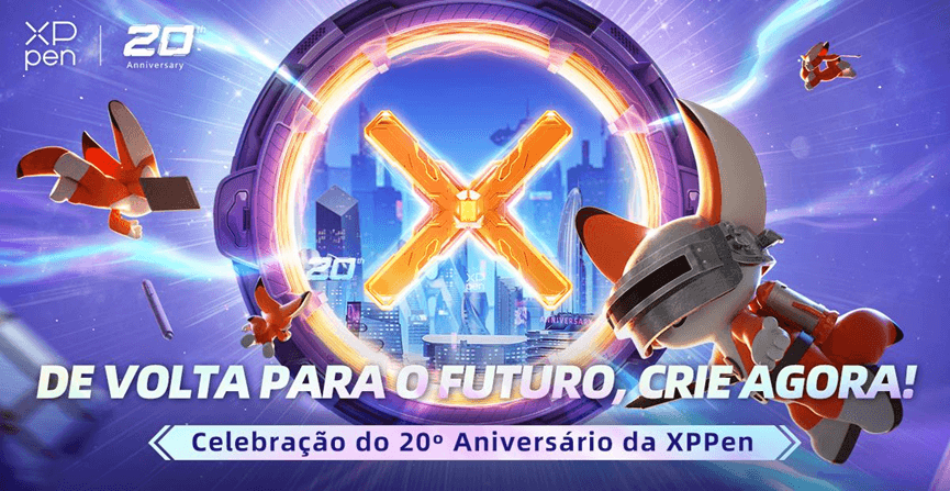 XPPen celebra 20º aniversário com “De Volta para o Futuro, Crie Agora!” A XPPen, marca líder mundial em inovação para arte digital, comemora hoje seu brilhante 20º aniversário. XPPen celebra 20º aniversário com “De Volta para o Futuro, Crie Agora!”