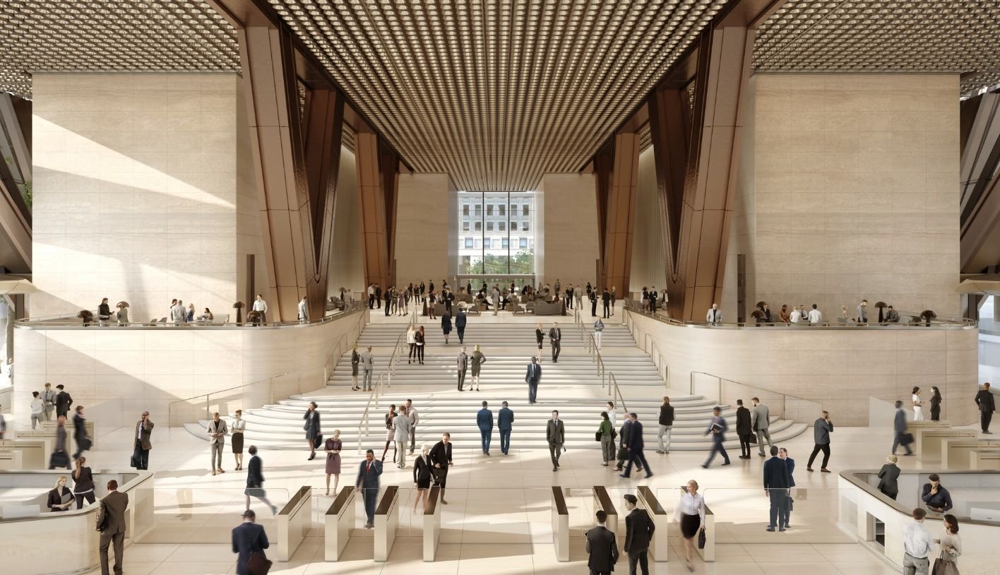 Novo prédio do JPMorgan terá cafeteiras com QR Code, app próprio e luz especial Uma das maiores instituições financeiras dos Estados Unidos, o banco JPMorgan Chase está de mudança. A nova sede na 270 Park Avenue, em Nova York, já está há anos em construção e, embora uma data específica não tenha sido revelada, a expectativa é de que ela seja inaugurada ainda neste ano. jpmorgan-prédio-nova-york-lobby
