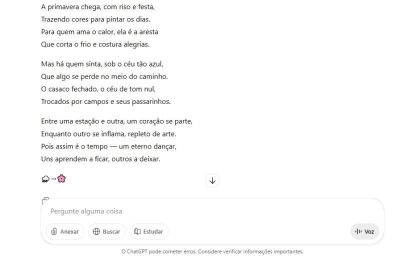 Qual é o melhor: Gemini ou ChatGPT? Gemini ou ChatGPT, qual dos dois é melhor? Trata-se de uma dúvida comum entre os usuários dessas duas ferramentas de inteligência artificial generativa que são as mais populares do mundo graças às atualizações constantes, adicionando novos recursos com frequência. poema-criado-pelo-chatgpt