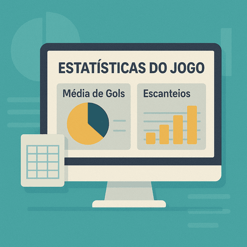 Over e Under Over quer dizer "acima" e Under significa "abaixo". Esses termos são usados nas apostas esportivas para indicar se o total de gols, pontos ou sets em um jogo será maior ou menor que um valor pré-definido pela casa de apostas. ilustração de estatística de jogo