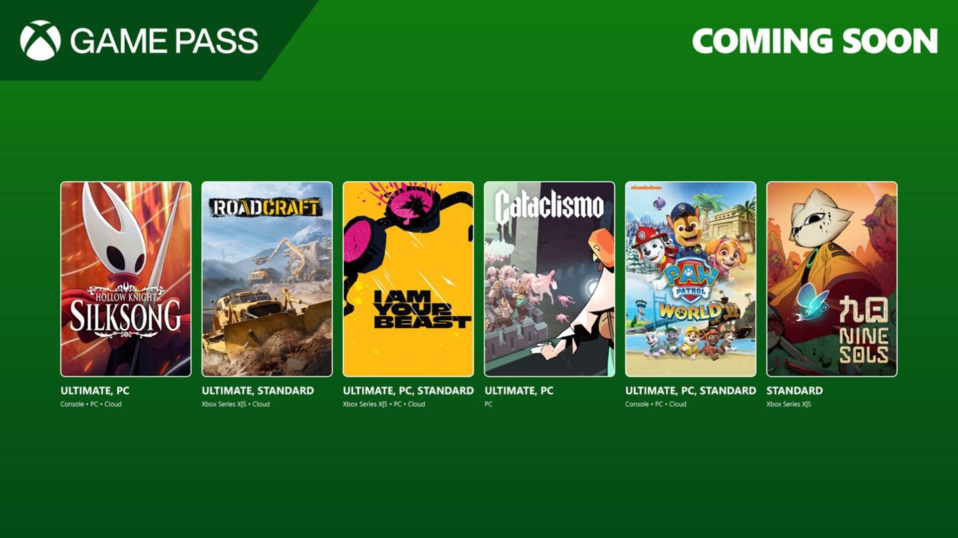 Xbox Game Pass de setembro terá Hollow Knight Silksong e mais jogos de peso! Confira a lista completa O catálogo do Xbox Game Pass continua recebendo grandes novidades, e ficará ainda maior neste início de setembro. A Microsoft revelou, nesta terça-feira (02), mais uma leva com seis jogos que chegarão ao serviço de assinatura da casa este mês, que também inclui o tão aguardado Hollow Knight Silksong. Xbox Game Pass de setembro terá Hollow Knight Silksong e mais jogos de peso! Confira a lista completa