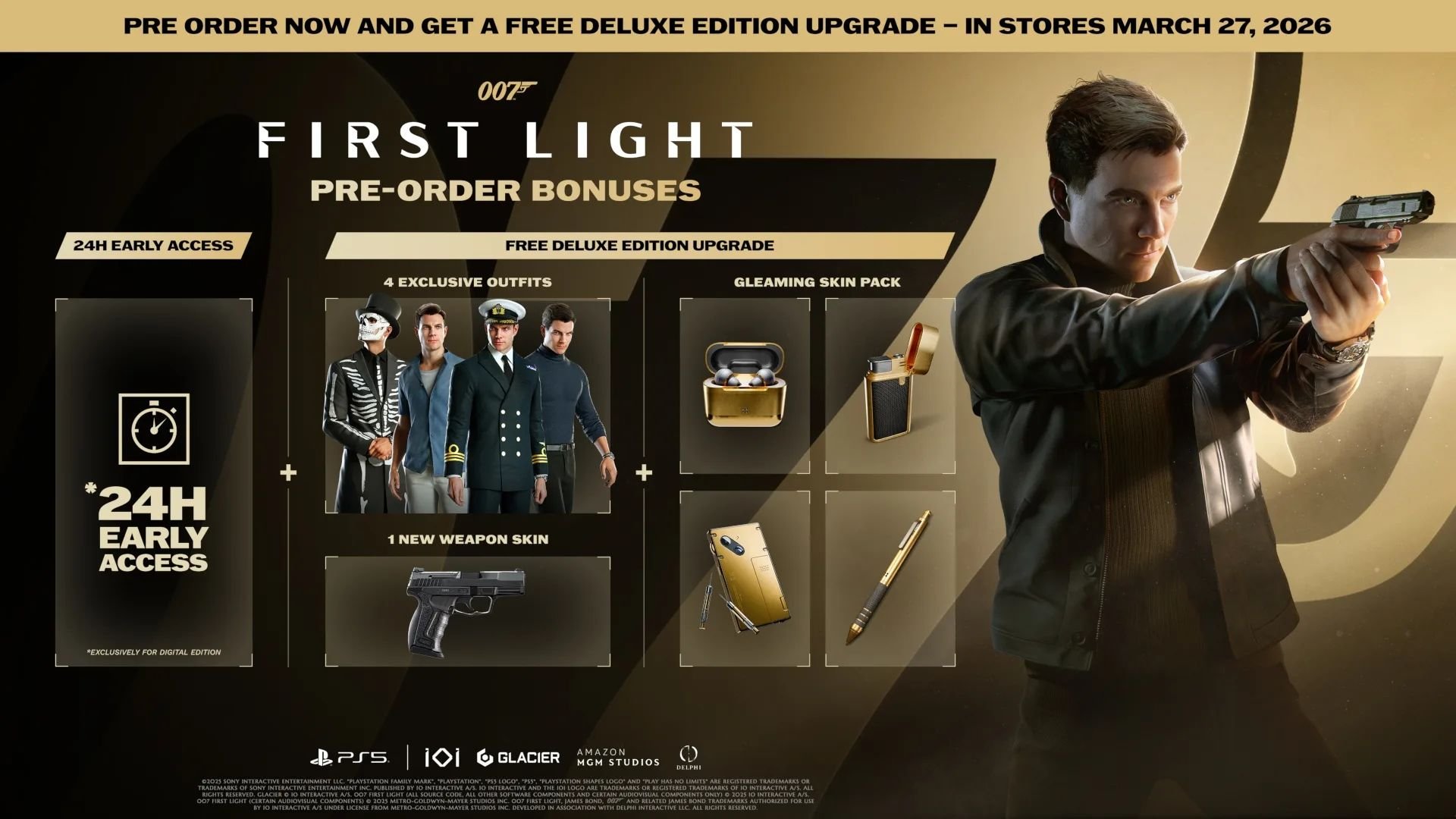 007 First Light ganha data, preço, gameplay e mais! Saiba tudo sobre o jogo A IO Interactive revelou um extenso vídeo de gameplay de 007 First Light durante o State of Play da última quarta-feira (3). A prévia mostrou mais de 30 minutos da nova aventura do jovem agente James Bond, trazendo detalhes sobre missões, cenários e mecânicas do jogo. 007 First Light ganha data, preço, gameplay e mais! Saiba tudo sobre o jogo