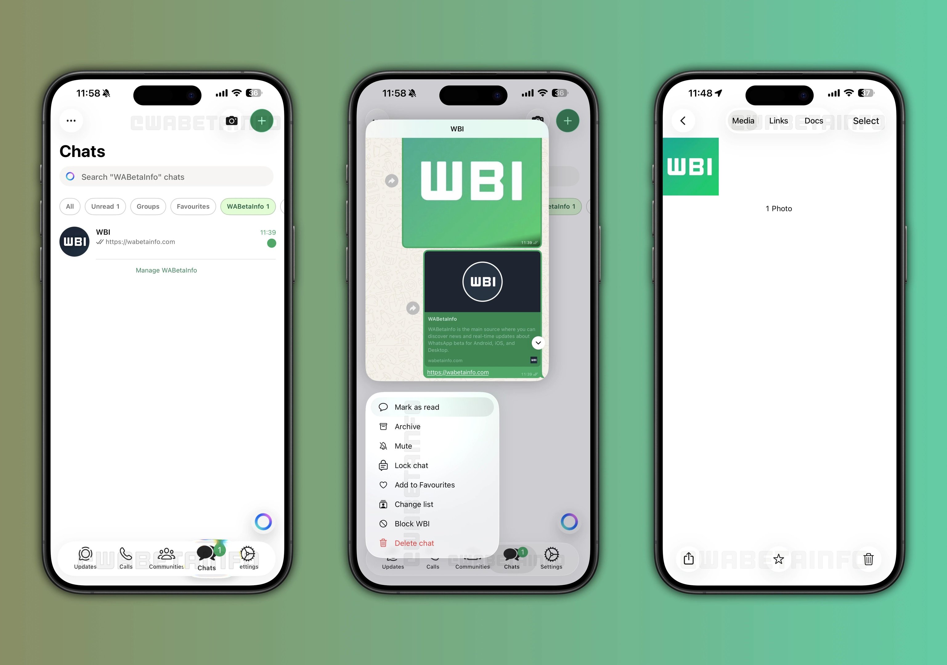 WhatsApp prepara novo visual baseado no Liquid Glass para iOS 26 O WhatsApp está desenvolvendo uma revisão visual para se alinhar ao Liquid Glass, linguagem de design introduzida no iOS 26. A novidade foi identificada na versão 25.24.10.70 do Beta do aplicativo, mas ainda não está disponível para testadores. Liquid-glass-ios-26-whatsapp