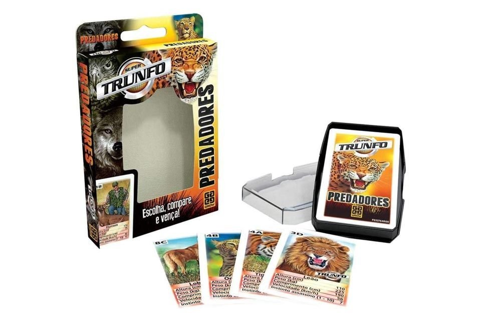 Diversão garantida: jogos de tabuleiro e cartas a partir de R$9 na Amazon Os jogos de tabuleiro e de cartas são o tipo de diversão que atravessa gerações, garantindo bons momentos entre amigos e parentes. Dos mais estratégicos até os mais leves, há opções para todos os gostos e capazes de garantir muita descontração para pessoas de todas as idades. super-trunfo-predadores-960x640.jpg