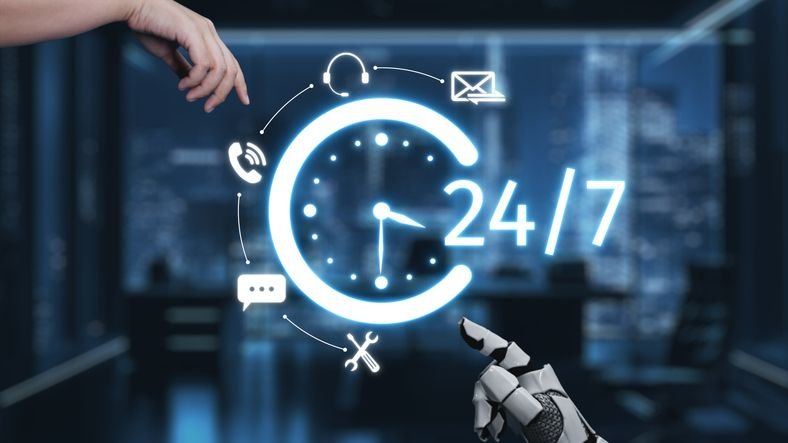 Agente de IA: o que é e como pode revolucionar o trabalho Os chatbots alimentados por inteligência artificial provocaram uma grande revolução com a popularização de ChatGPT, Gemini, Copilot e Claude, entre outras ferramentas, mas a tecnologia segue se aprimorando e o próximo passo rumo a funcionalidades mais inteligentes já chegou. Estamos falando do agente de IA. maos-humana-e-robotica-apontando-para-um-relogio-virtual
