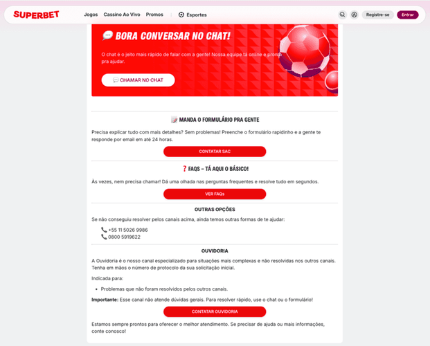 Chat Superbet