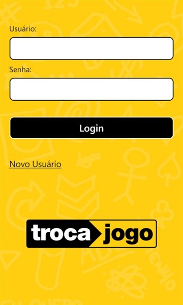 Aplicativo do TrocaJogo pra Windows Phone