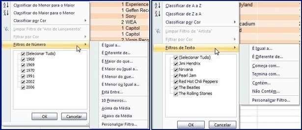 Filtros adicionais ajudam a fazer buscas em grandes acervos.