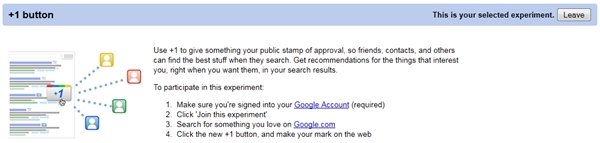 Notificação de que o Google +1 está habilitado