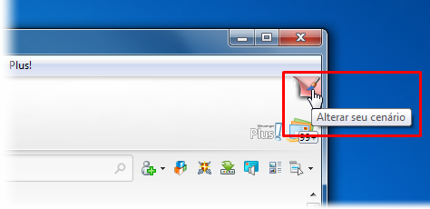 Altere o cenário do seu MSN