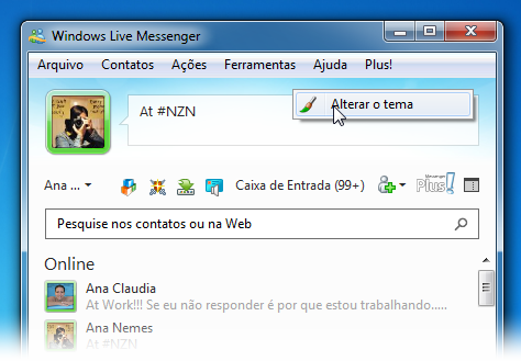 Altere o tema do seu MSN 2011