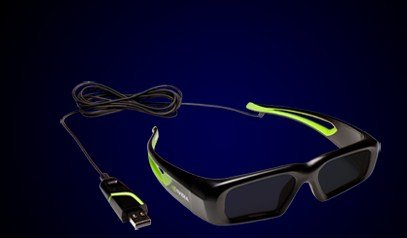 Óculos 3D com fios da NVIDIA