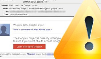 Cuidado com os convites falsos para o Google+