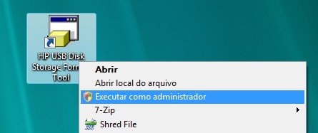 O utilitário precisa ser executado com privilégios de Administrador.