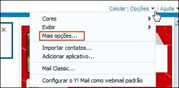 Opções de configuração do Yahoo! Mail