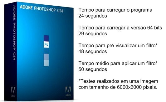Resultados dos testes com o Photoshop CS4