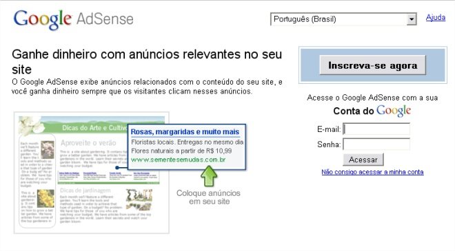 Com o AdSense blogueiros e donos de sites podem gerar receita em conjuto com o Google!