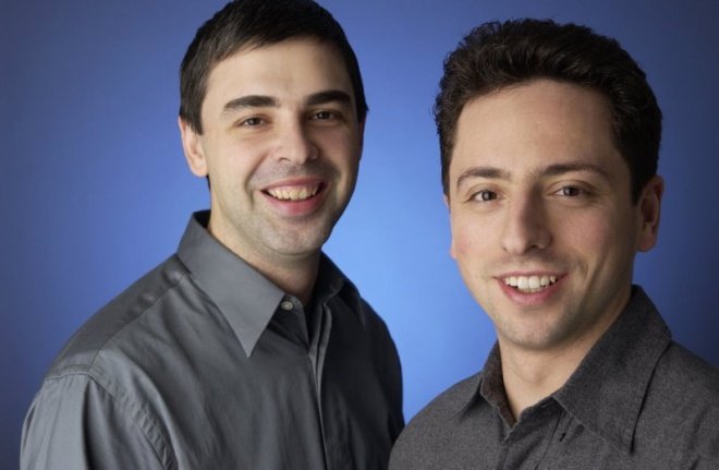 Larry Page e Sergey Brin são os co-fundadores da gigante da Internet.