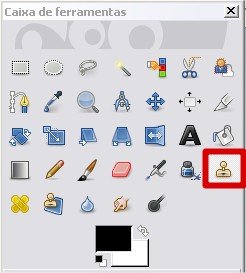 Selecione o ícone do carimbo para iniciar!