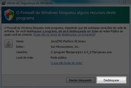 Não permita que o firewall do Windows bloqueie o MP3Rocket.